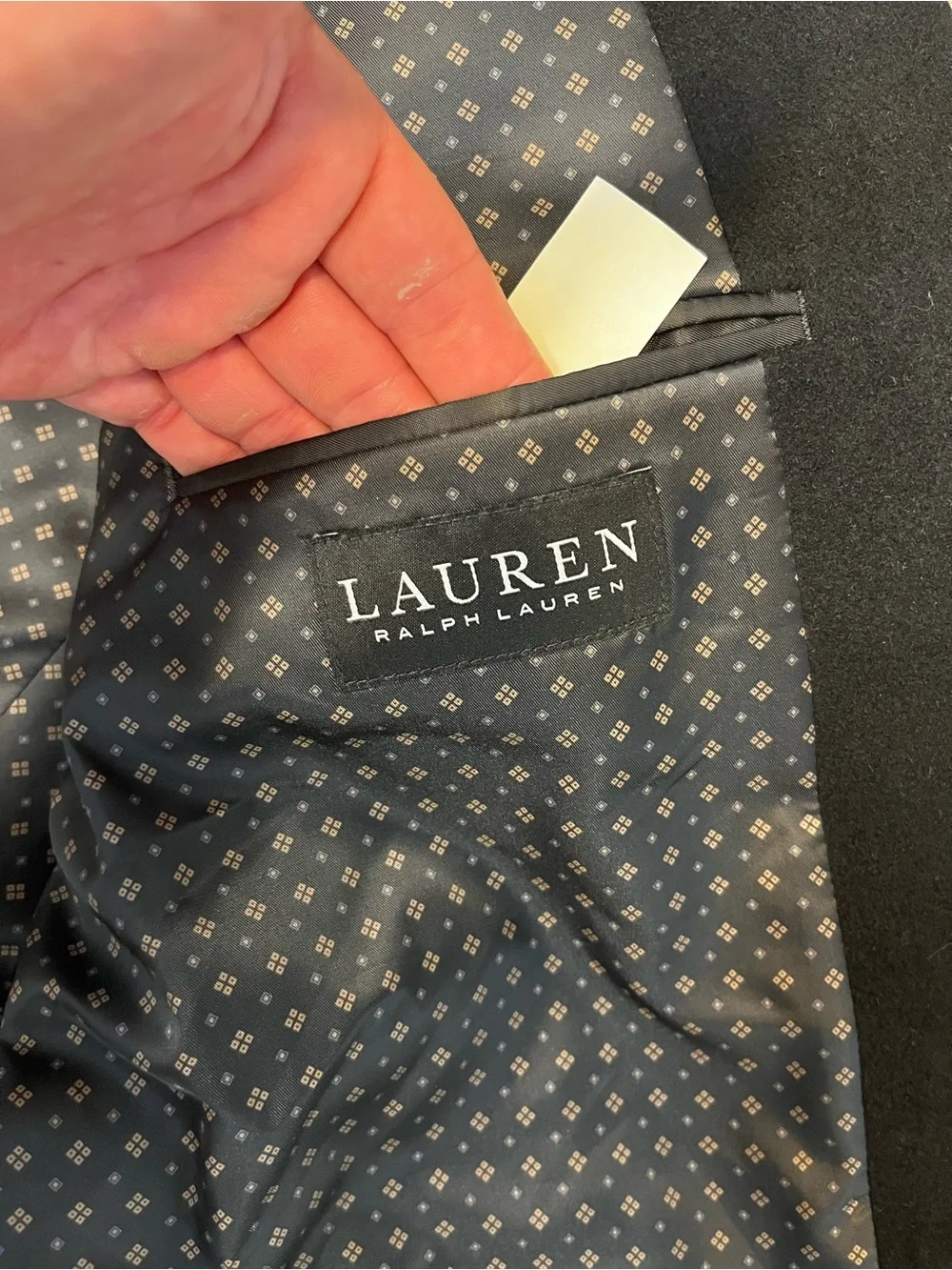 NWT Lauren Ralph Lauren Lacrosse Blazer Wool Cashmere Silk 46R Black